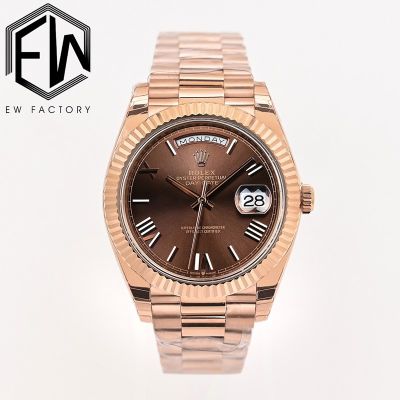 EW Factory Rolex Daydate 40mm 3255 Movement Rose Gold President Band Watch
